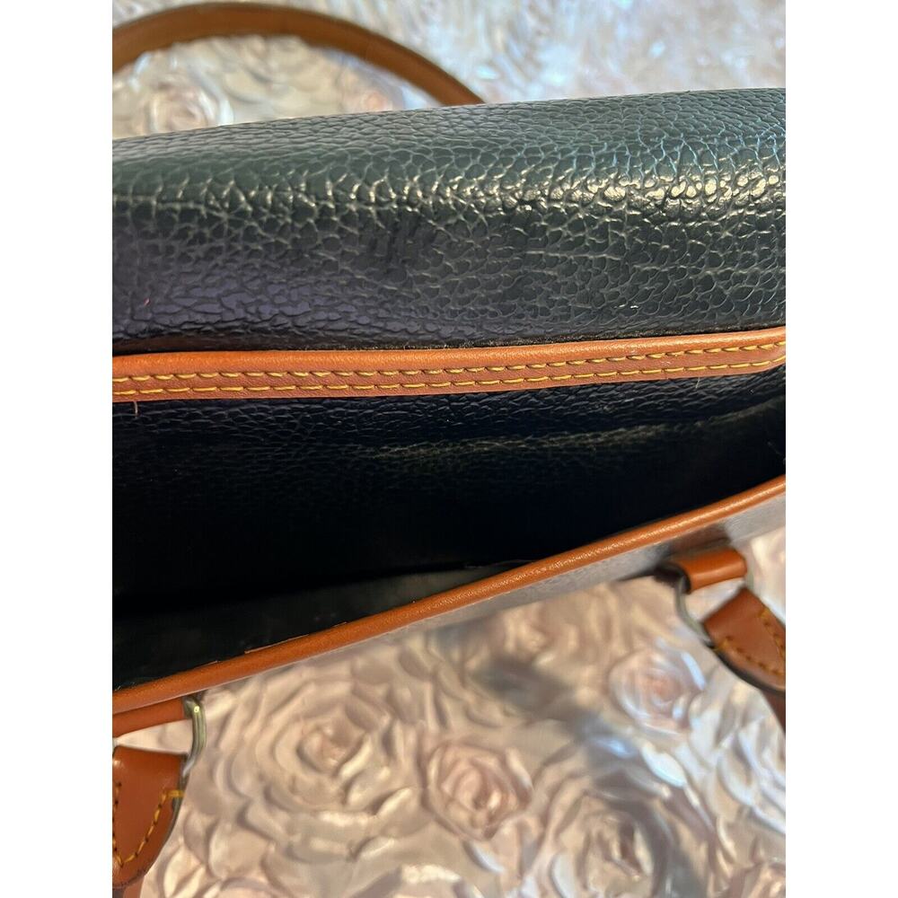 Dooney and Bourke, Black and Caramel, Large Leather Handbag, preowned - Picture 9 of 10
